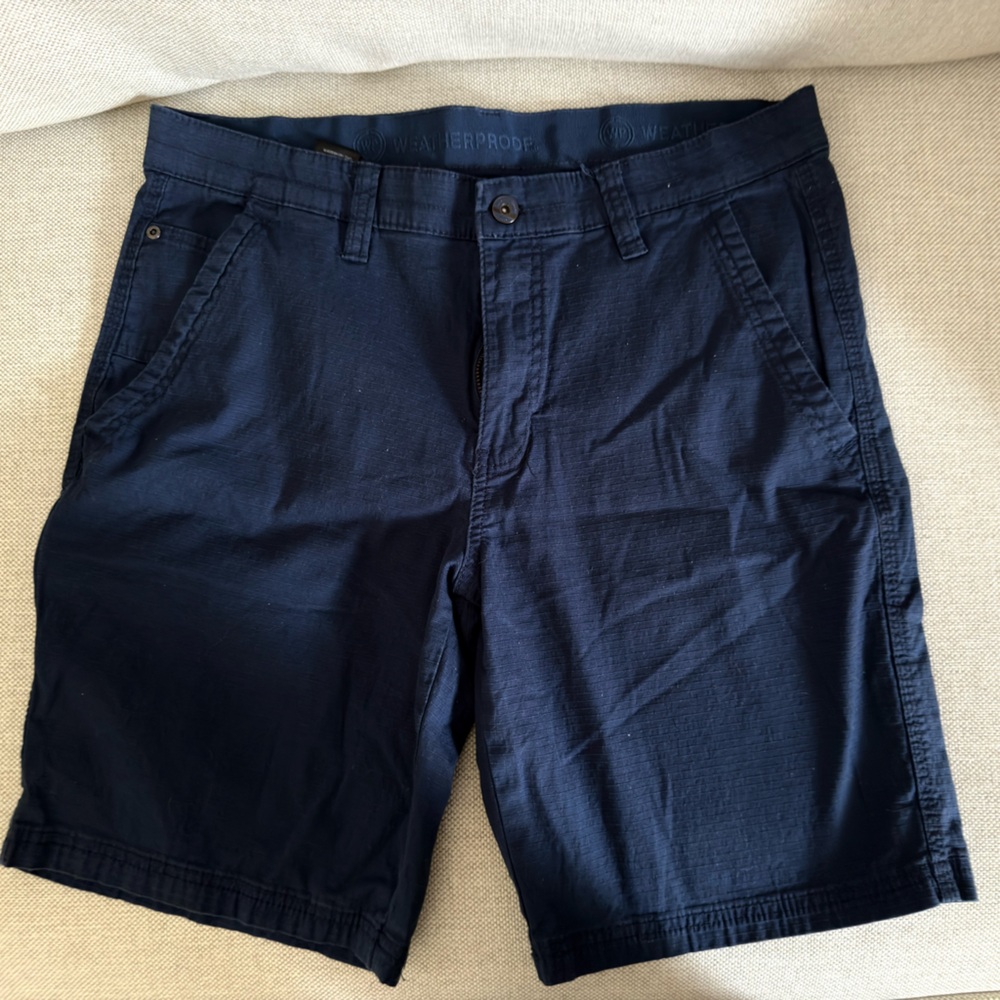 Weatherproof Dark Blue Flat Front Shorts